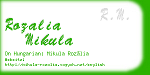 rozalia mikula business card