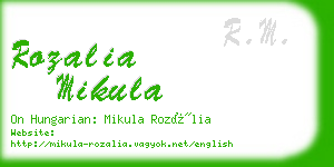 rozalia mikula business card